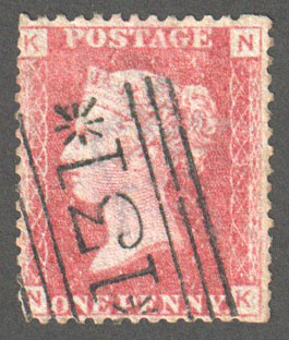 Great Britain Scott 33 Used Plate 131 - NK - Click Image to Close